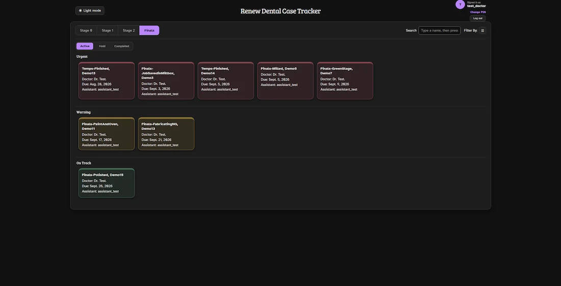 Dental Case Tracker Project